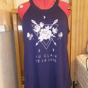 Floral Graphic High Neck Tank Top